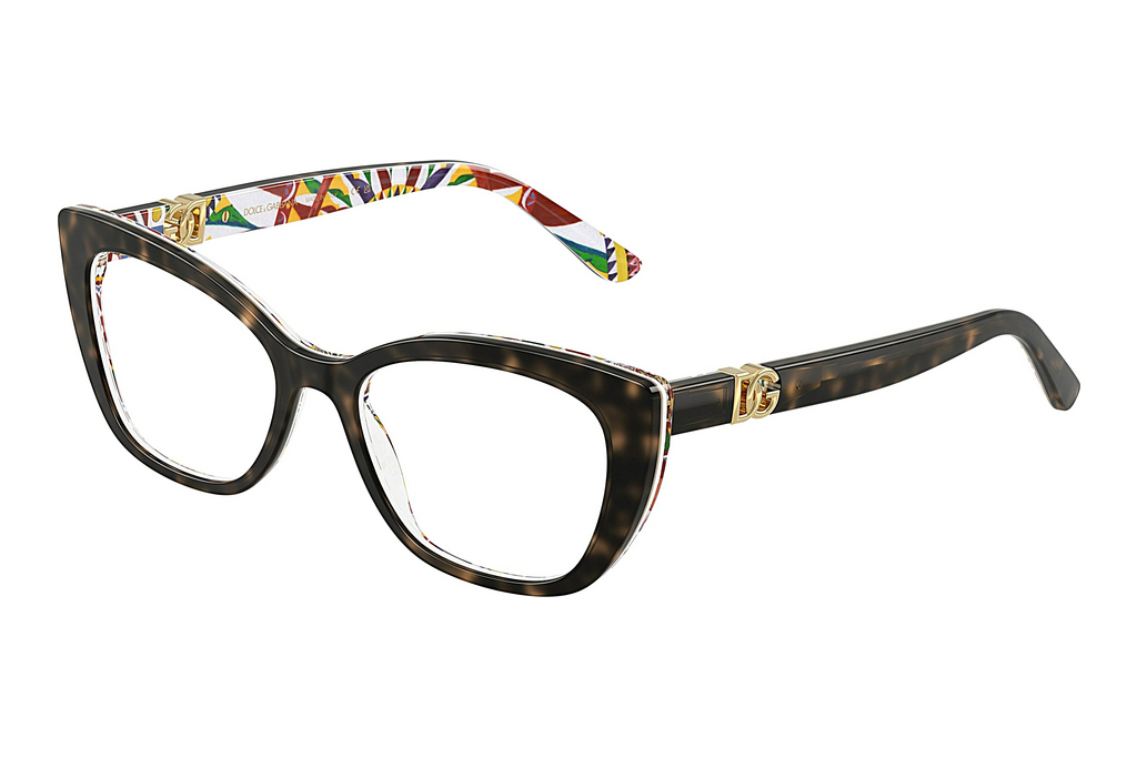 Dolce & Gabbana   DG3398 3217 Havana On White Barrow