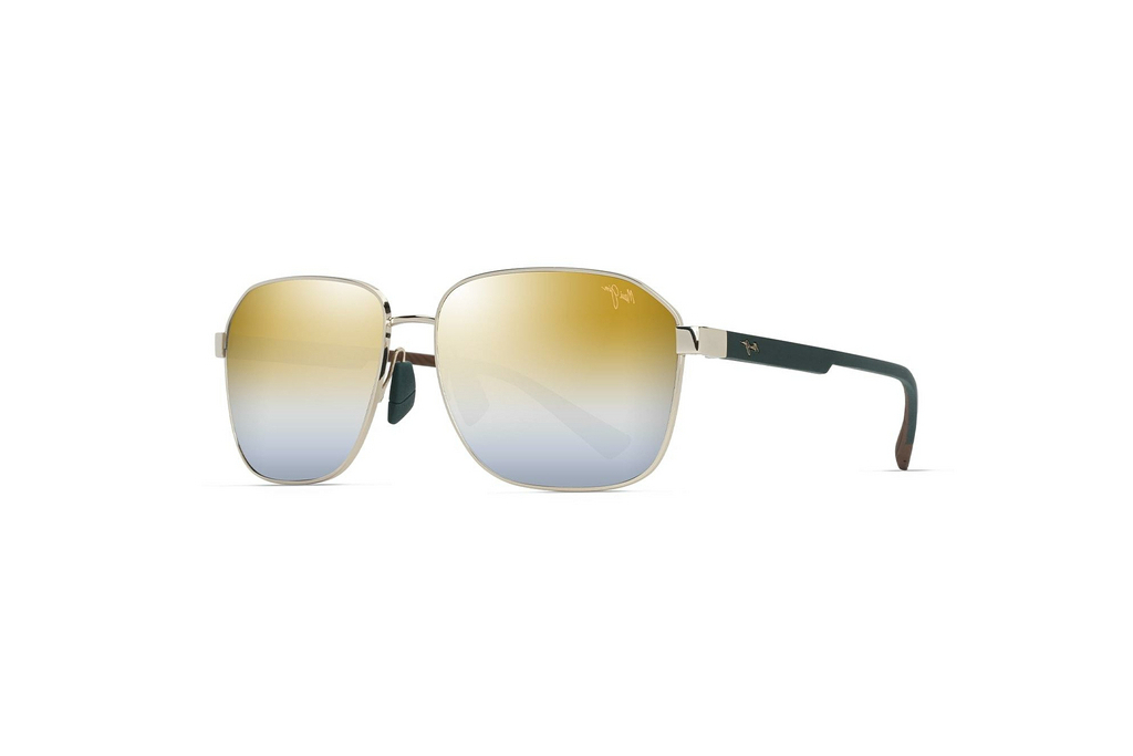 Maui Jim   Onipaa AF DGS651-16 Dual Mirror Gold to SilverShiny Gold w/Green