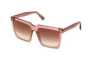 Tom Ford FT0764 72G braun verspiegelt72G - rosa glanz / braun verspiegelt